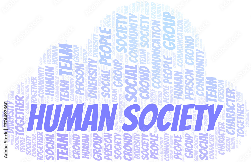Human Society word cloud create with text only. Human Society word cloud create with text only.