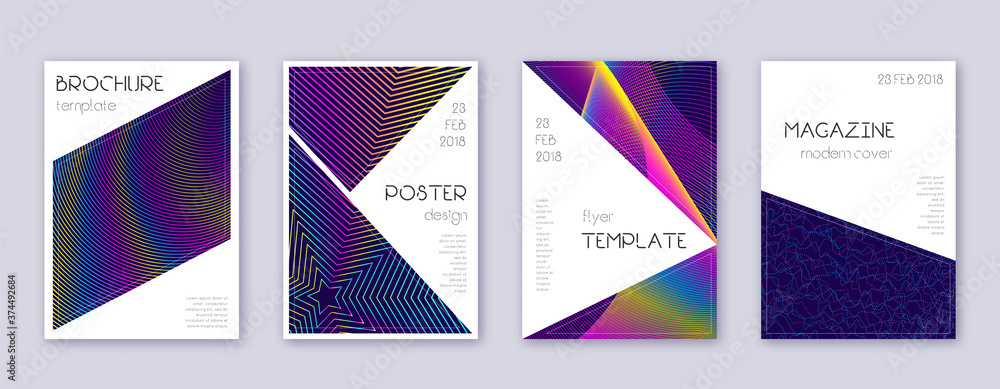 Triangle brochure design template set. Rainbow abs Triangle brochure design template set. Rainbow abs
