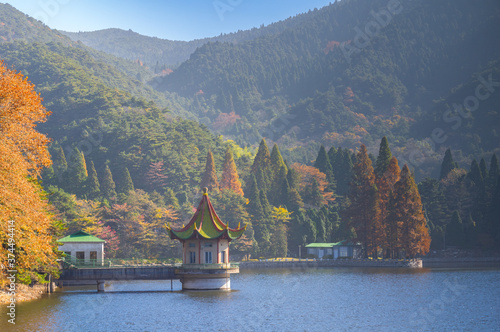 Beautiful Mountain Lu geopark landscapes in late autumn, Jiujiang, Jiangxi, China