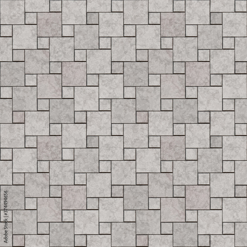 Seamless texture of paving stones. Gray tile background.  Seamless texture of gray tiles. Pattern background.