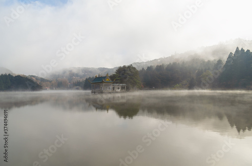 Beautiful Mountain Lu geopark landscapes in late autumn, Jiujiang, Jiangxi, China