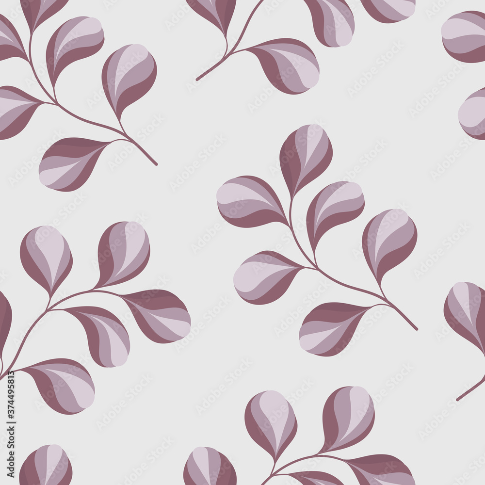 Seamless vector illustration of stylized leaves Seamless vector illustration of stylized leaves