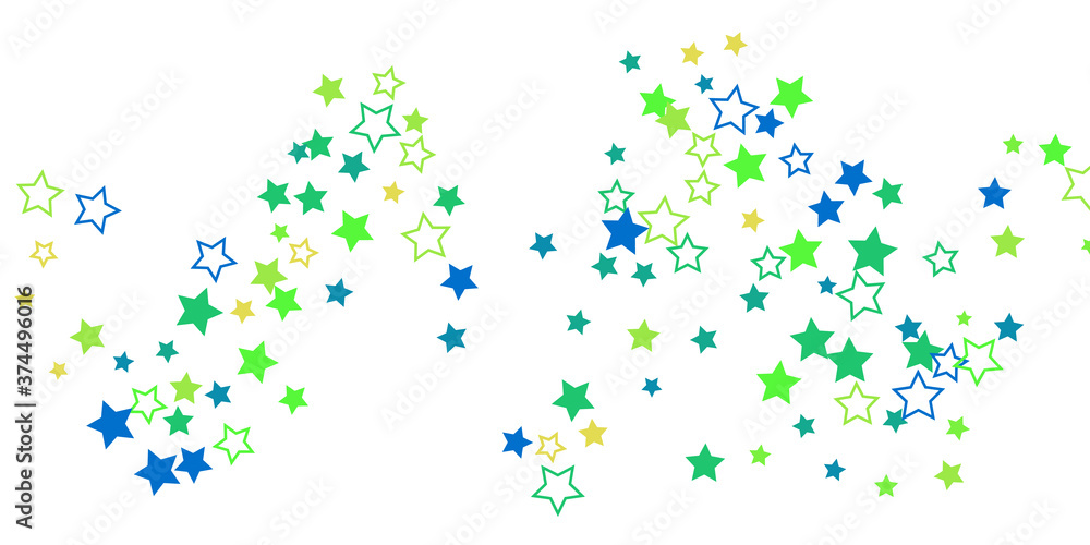 Shooting stars confetti. Multi-colored stars. Holiday background. Abstract texture on a white background. Design element. Vector illustration, EPS 10.	