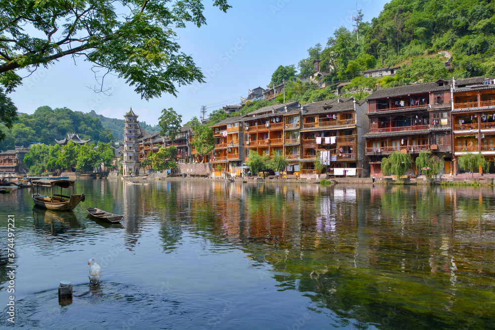 Fenghuang Ancient City Summer Scenery, Xiangxi, Hunan, China Fenghuang Ancient City Summer Scenery, Xiangxi, Hunan, China