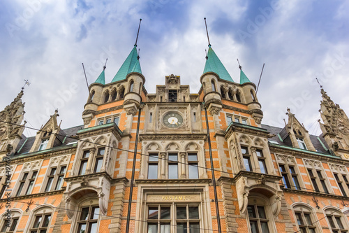 Facade of the historic post office of Braunschweig, Germany