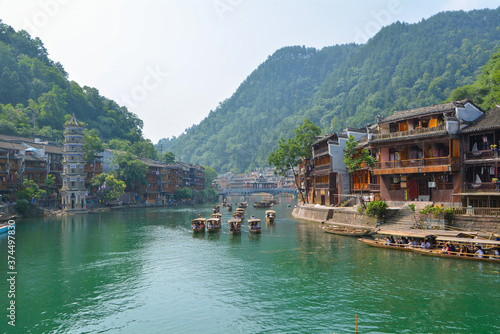 Fenghuang Ancient City Summer Scenery, Xiangxi, Hunan, China