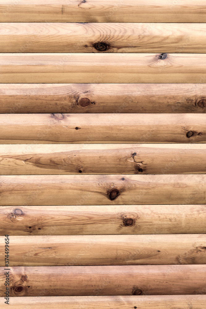 Log Cabin Or Barn Unpainted Debarked Wall Textured Horizontal Background With Copy Space Log Cabin Or Barn Unpainted Debarked Wall Textured Horizontal Background With Copy Space