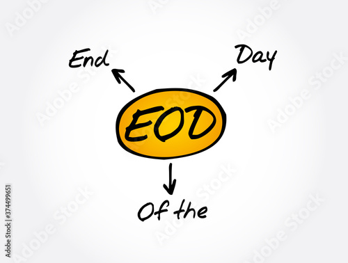 EOD - End Of the Day acronym, business concept background