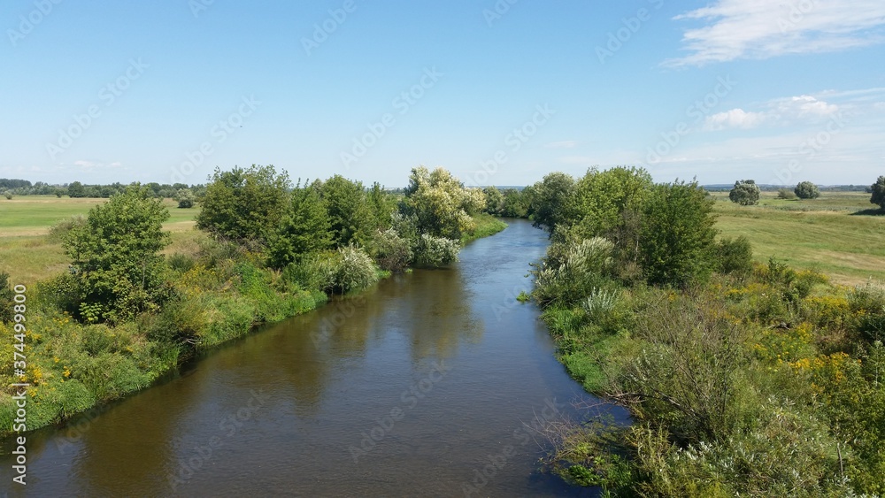 Rzeka Nida niedaleko miasta Pińczów