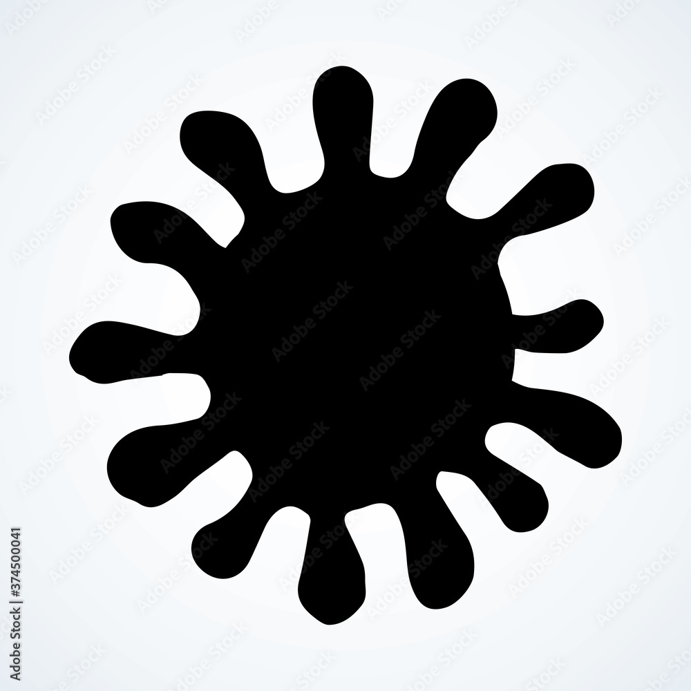 Corono virus bacterium. Vector drawing Corono virus bacterium. Vector drawing