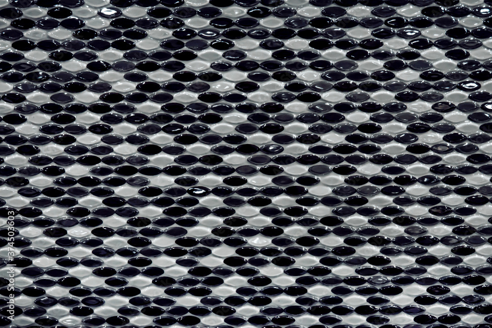 Dark black and grey mosaic tiles for texture background. Dark black and grey mosaic tiles for texture background.
