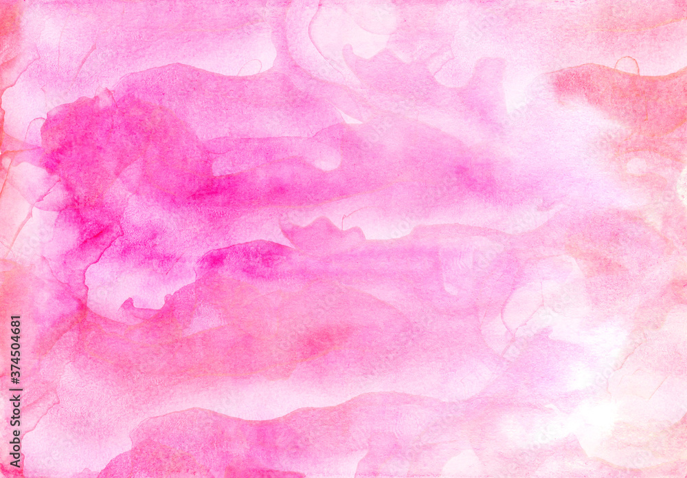 Hand painted watercolor texture. Colorful overlay. Abstract background for poster, banner, cards, scrapbook.