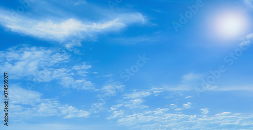  blue sky with beautiful natural white clouds 