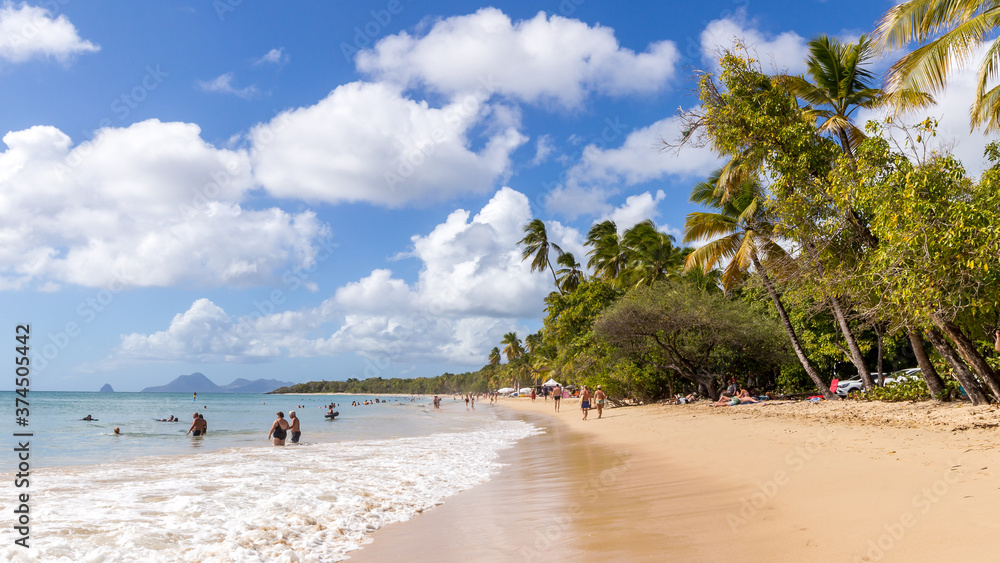 The Caribbean beach in Martinique