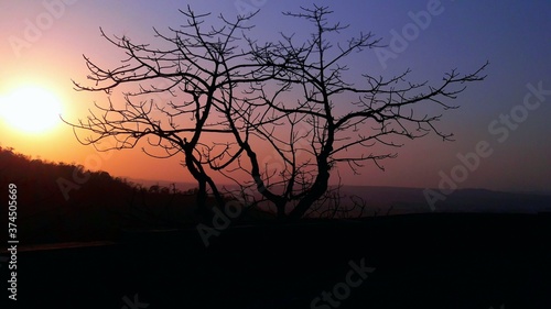sunset in the mountains