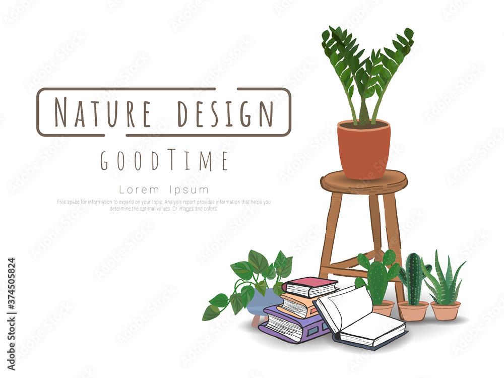Potted plants with Book for writing messages, Indoor and outdoor ...