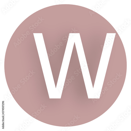 vector illustration of  W letter