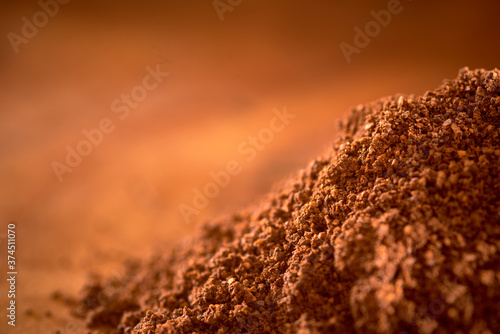 A pile of finely ground coffee.