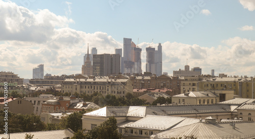 Photography panorama of moscow russia
