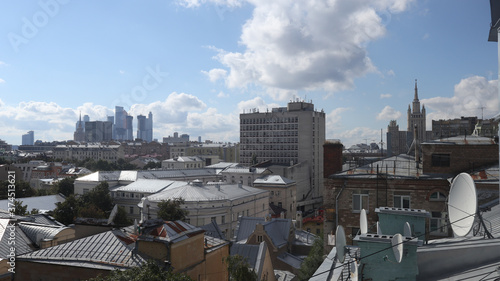 Photography panorama of moscow russia