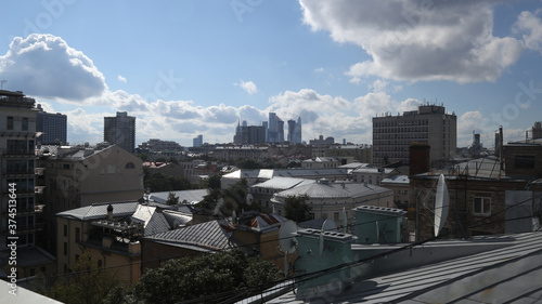 Photography panorama of moscow russia