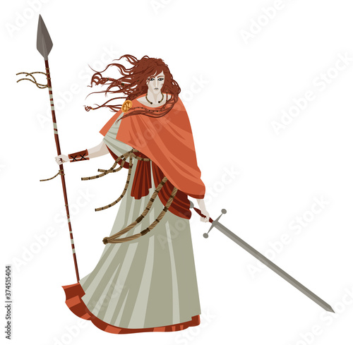 Boudica ancient celtic barbarian queen female warrior photo