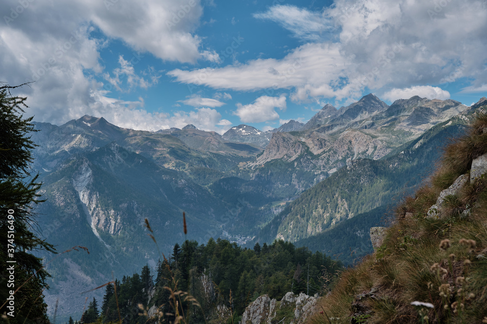 Trekking in Aosta Valley, location Tet Du Mond