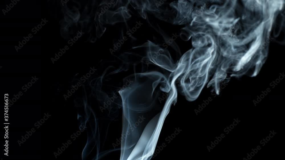 Jet Of Smoke On Black Background. Jet Of Smoke On Black Background.