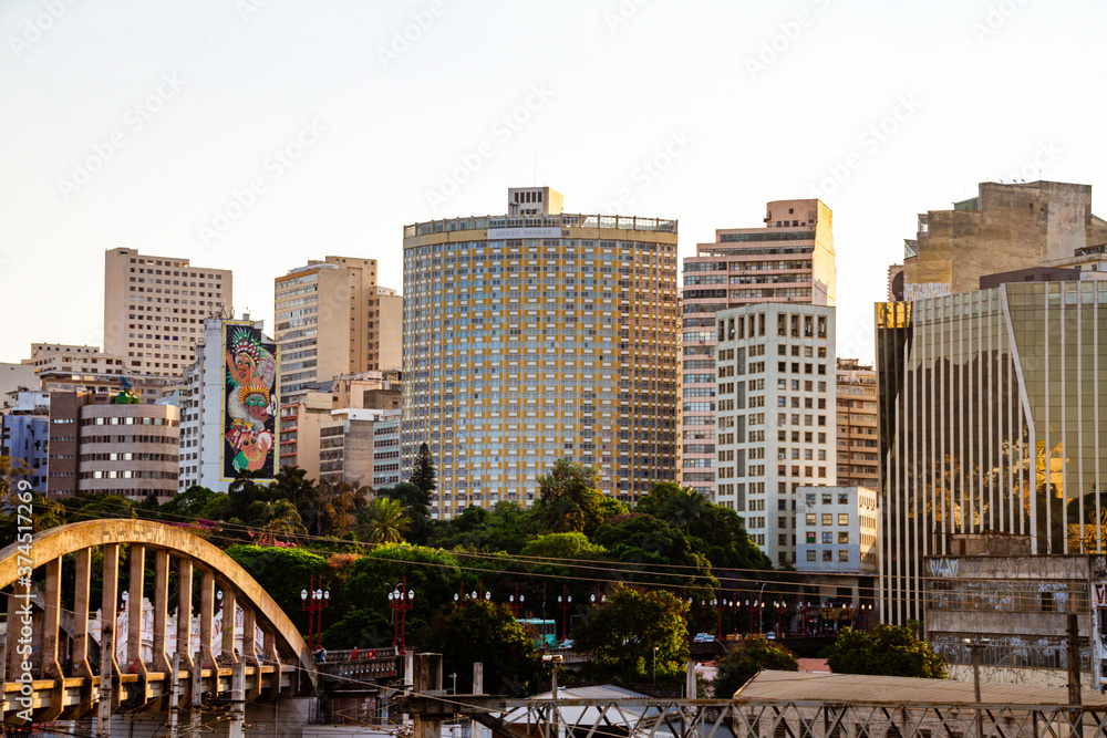 Obraz premium Belo Horizonte downtown skyline at sunset