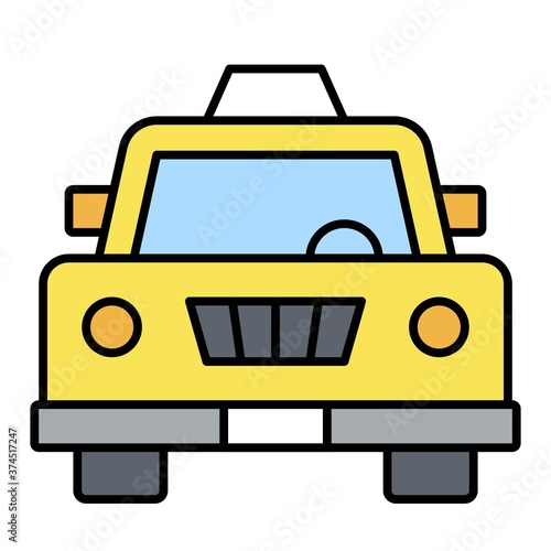 Taxi car icon, Summer vacation related vector