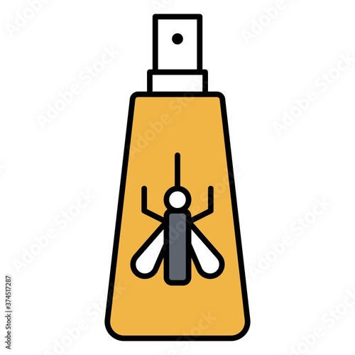 Insect repellent icon, Summer vacation related vector