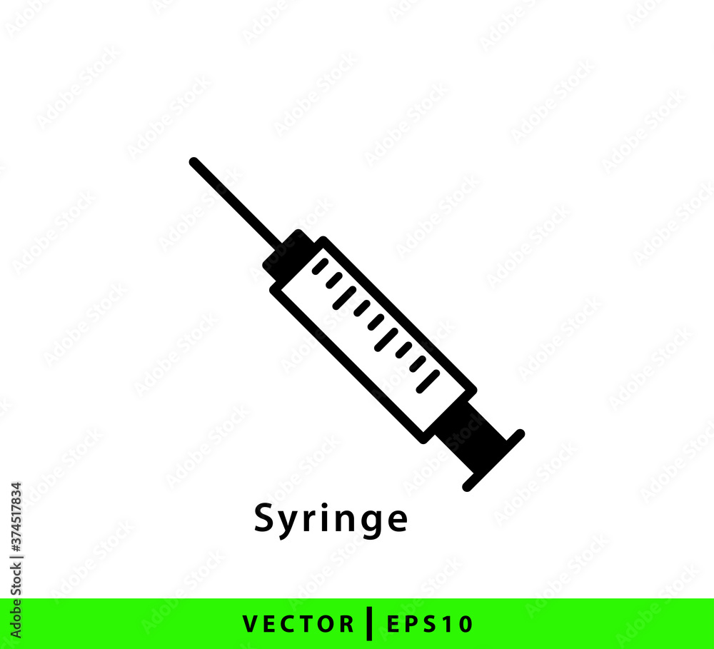Syringe icon vector logo design template Syringe icon vector logo design template