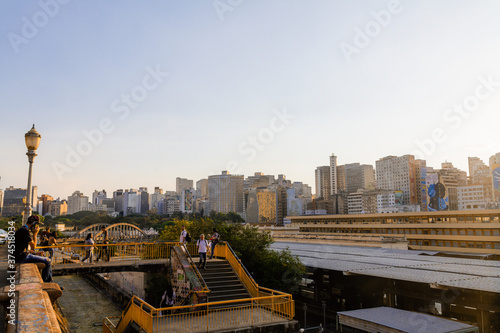 Belo Horizonte downtown skyline at sunset
