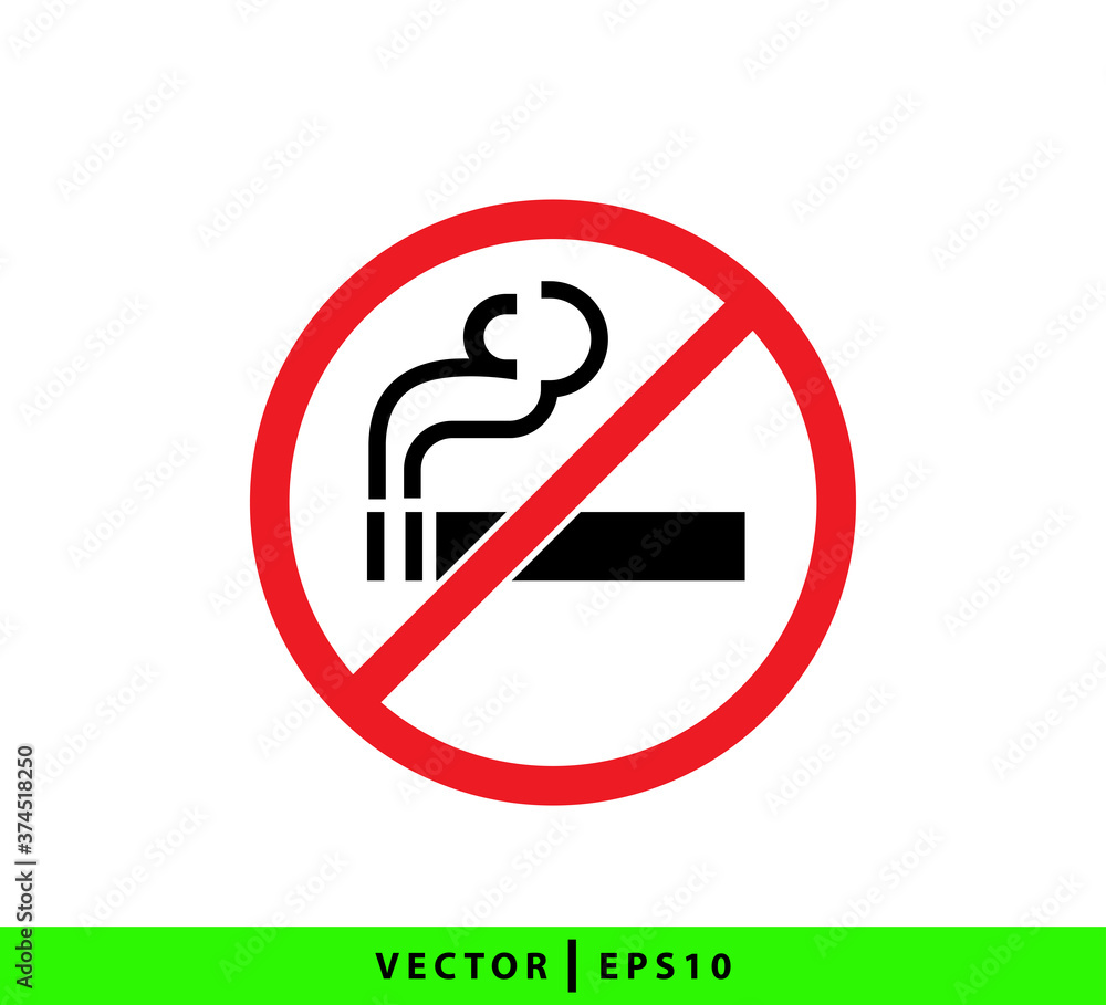 No smoking icon vector logo design template No smoking icon vector logo design template