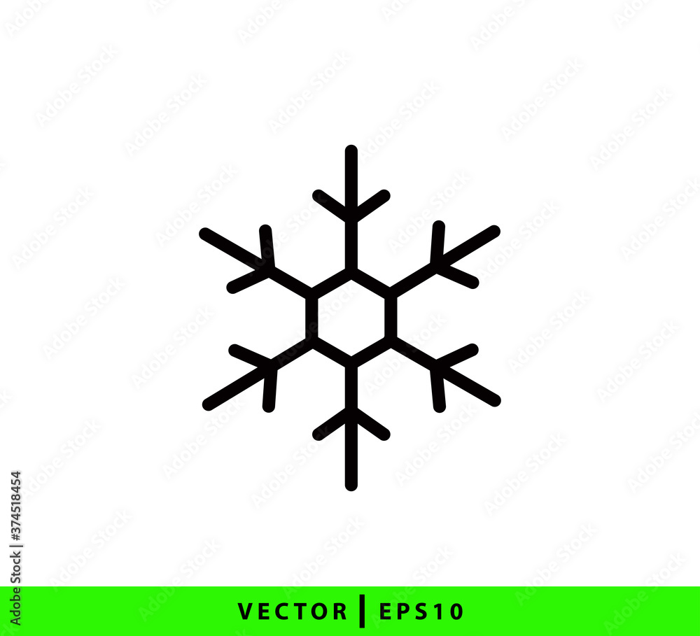 Snowflake icon vector logo design template Snowflake icon vector logo design template