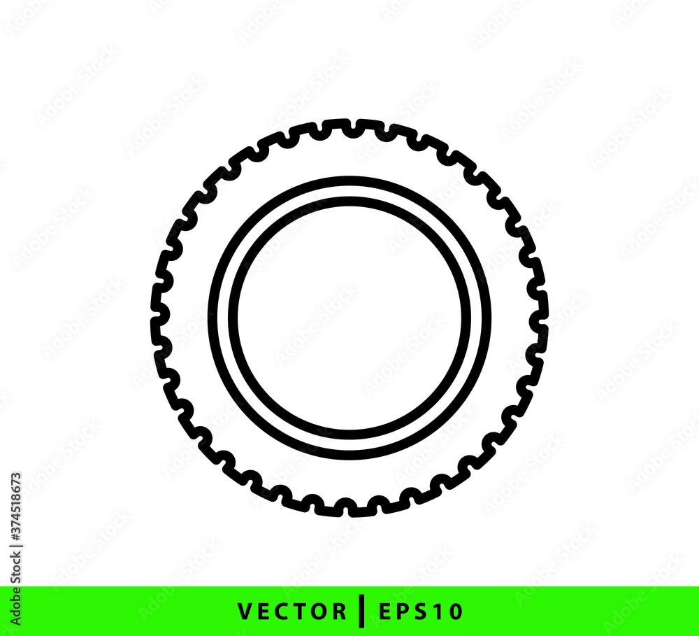 Tire icon vector logo design template flat style Tire icon vector logo design template flat style
