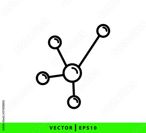 Molecule icon vector logo design template