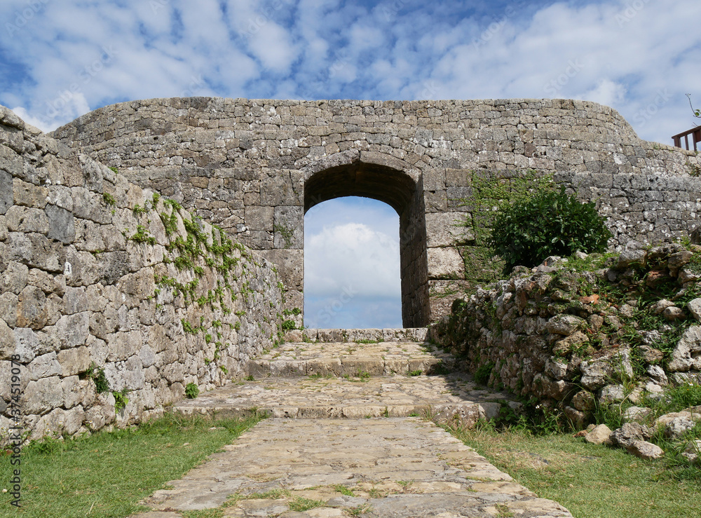 Nakagusuku Castle Ruins World Heritage Okinawa, Japan.