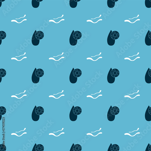 Set Blood test and virus and Ebola virus disease on seamless pattern. Vector.