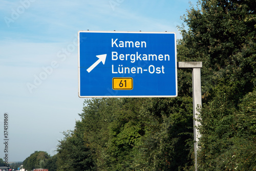 Autobahn 2, Ausfahrt Kamen, Bergkamen, Lünen-Ost