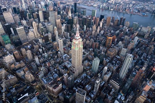 Aerial view of the Empire State Building in New York City, USA photo