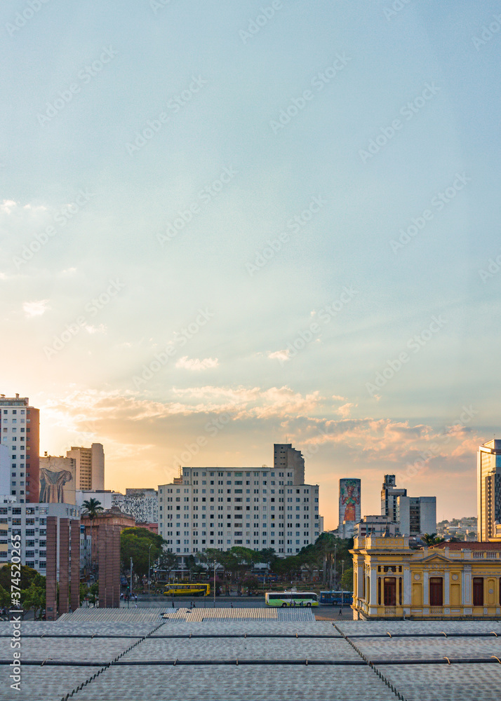 Fototapeta premium Belo Horizonte downtown skyline at sunset