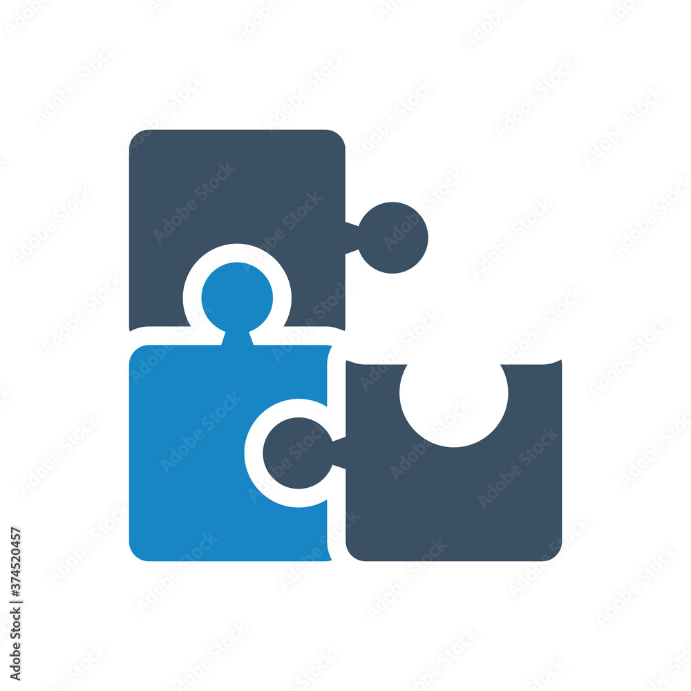 Puzzle solution strategy icon vector illustration Puzzle solution strategy icon vector illustration