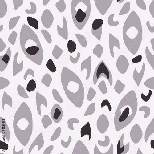 Seamless vector pattern with animal fur texture on light purple. Simple stylish abstract wallpaper design. Trendy fashion textile shapes.
