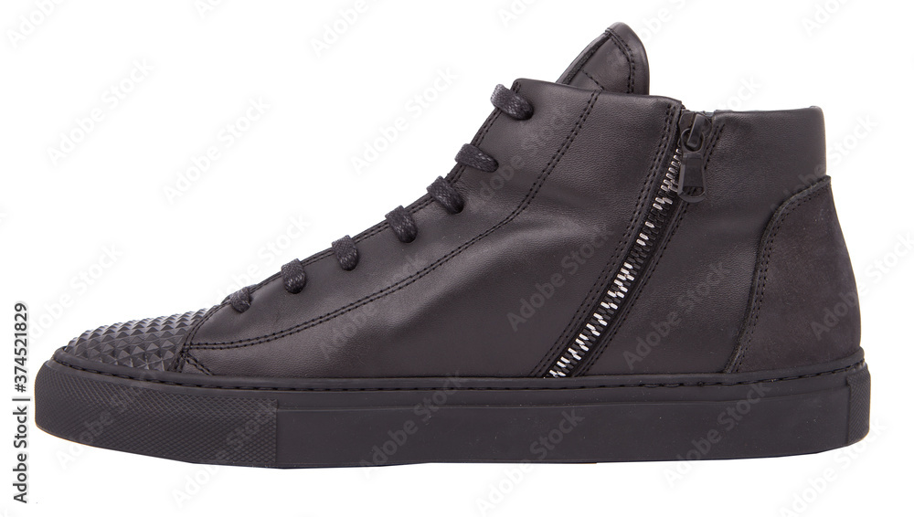 Black men's shoes on split background. Black men's shoes on split background.