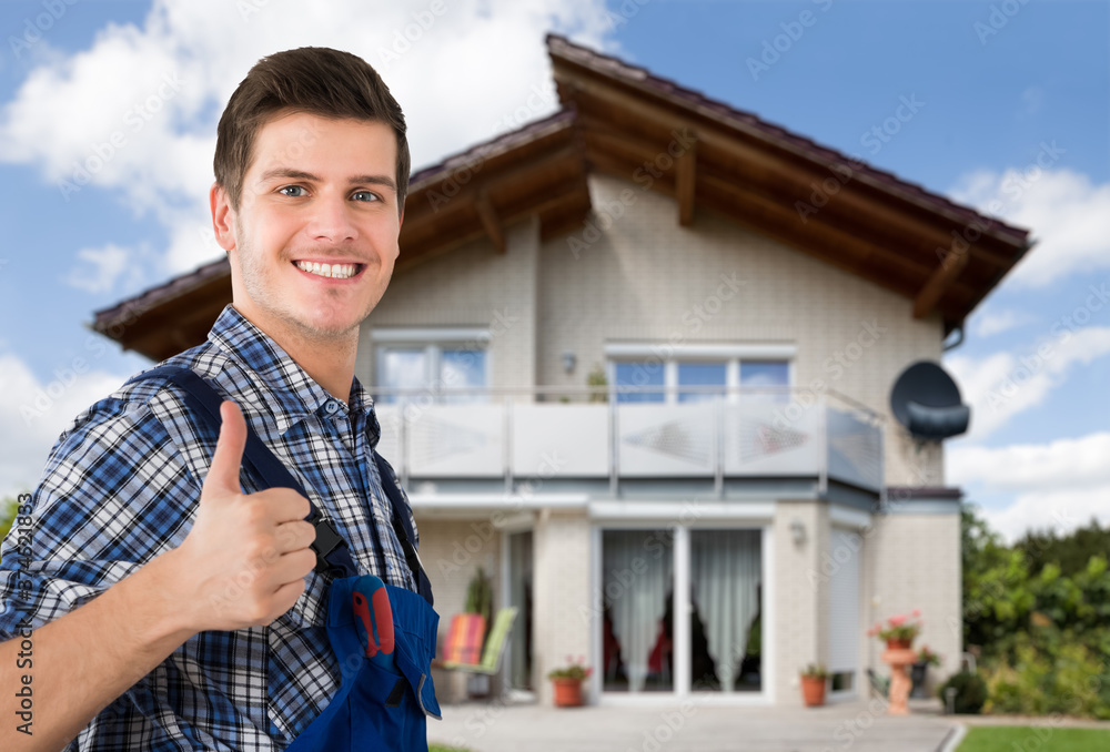 Fototapeta premium Construction Worker Tradesman