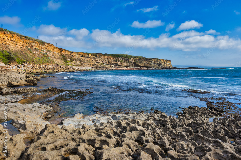 Obraz premium Coxos bay in Ericeira Portugal