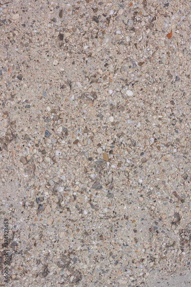 Concrete slab with stone crumbs. Concrete slab with stone crumbs.