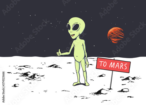 Alien want to get to Mars