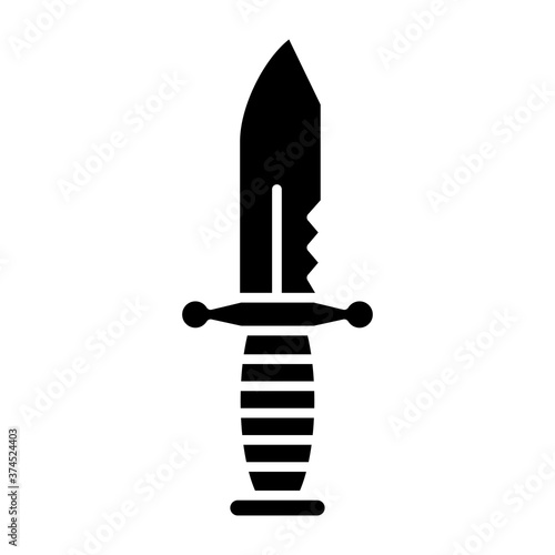 Military combat knife icon